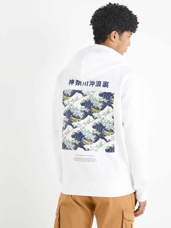 Celio Бяла качулка Celio Hokusai
