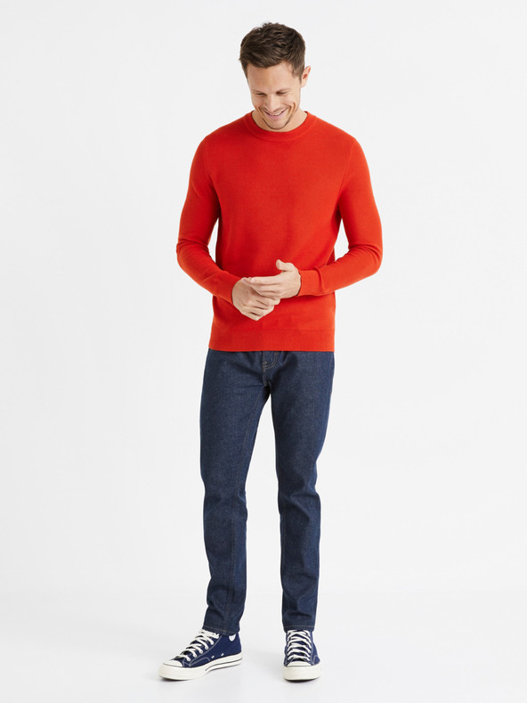 Celio Червен мъжки пуловер Celio Bepic