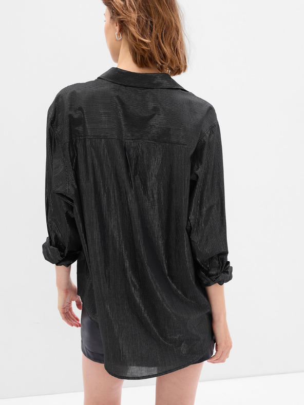 GAP Oversize риза с металически нишки GAP