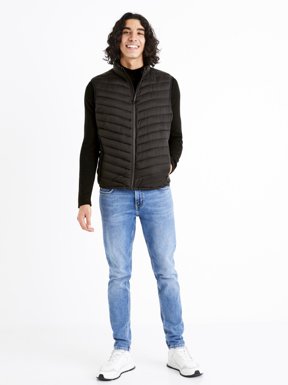 Celio Черна мъжка ватирана жилетка Celio Dulock