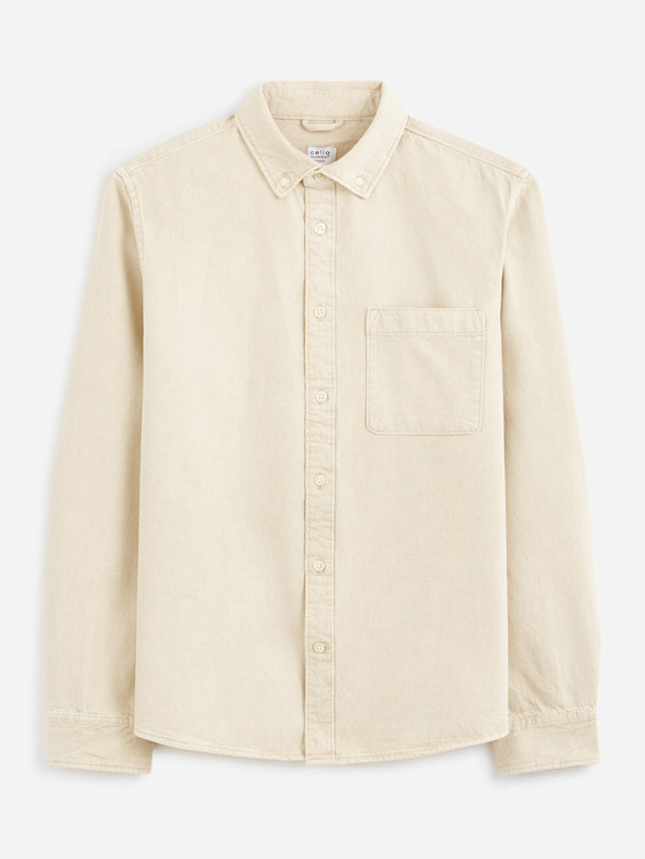 Celio Кремава мъжка дънкова риза Celio Daindie