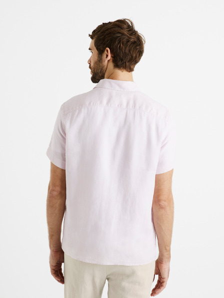 Celio Светлорозова мъжка ленена риза Celio Damarlin