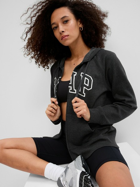 GAP Суитшърт с цип и лого на Gap