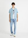 Celio Светлосиня мъжка ленена риза Celio Fatext