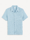 Celio Светлосиня мъжка ленена риза Celio Fatext