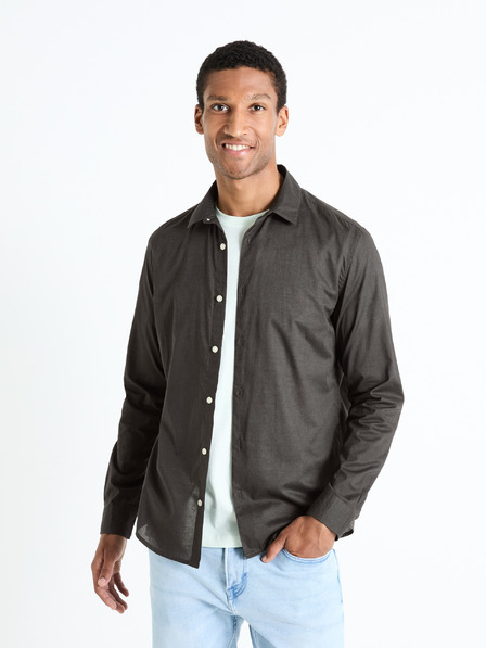 Celio Тъмно сива мъжка риза Celio Fames