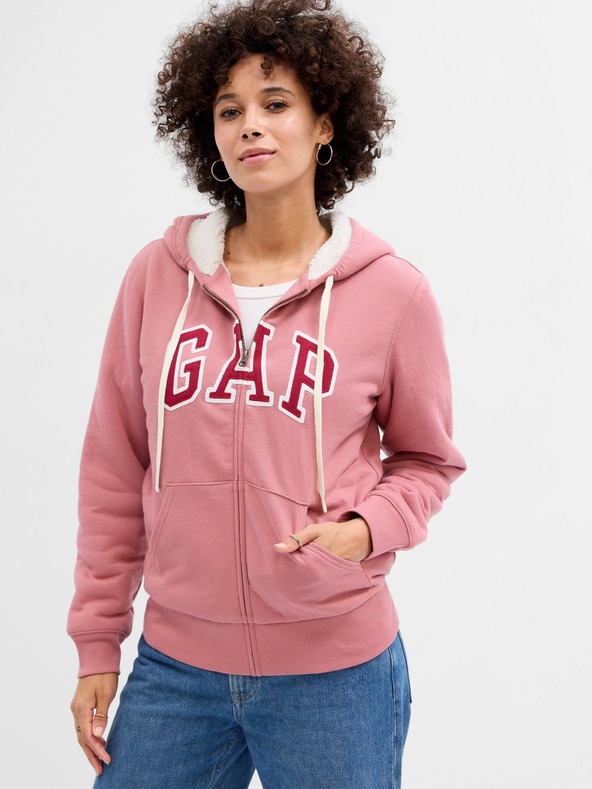 GAP Суитшърт шерпа с лого GAP