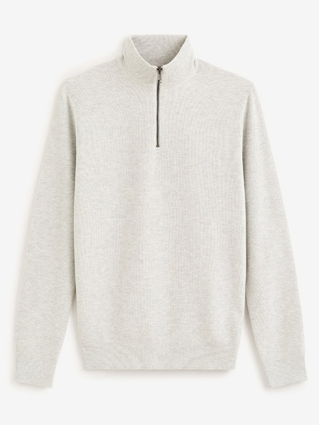 Celio Светлосив мъжки основен пуловер Celio Celim