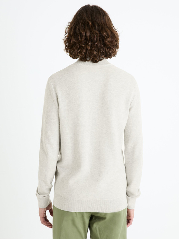 Celio Светлосив мъжки основен пуловер Celio Celim