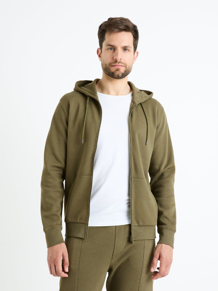 Celio Мъжки суитчър с качулка Celio Fepiquet в цвят каки
