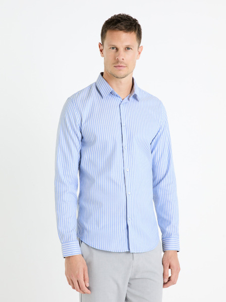 Celio Светлосиня мъжка риза на райета Celio Fasanure