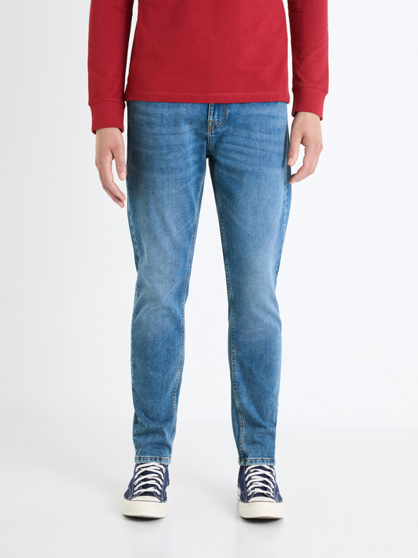 Celio Светлосини мъжки дънки с къса кройка Celio Foactive