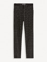 Celio Черен мъжки кариран скъсен панталон Celio Fonoel