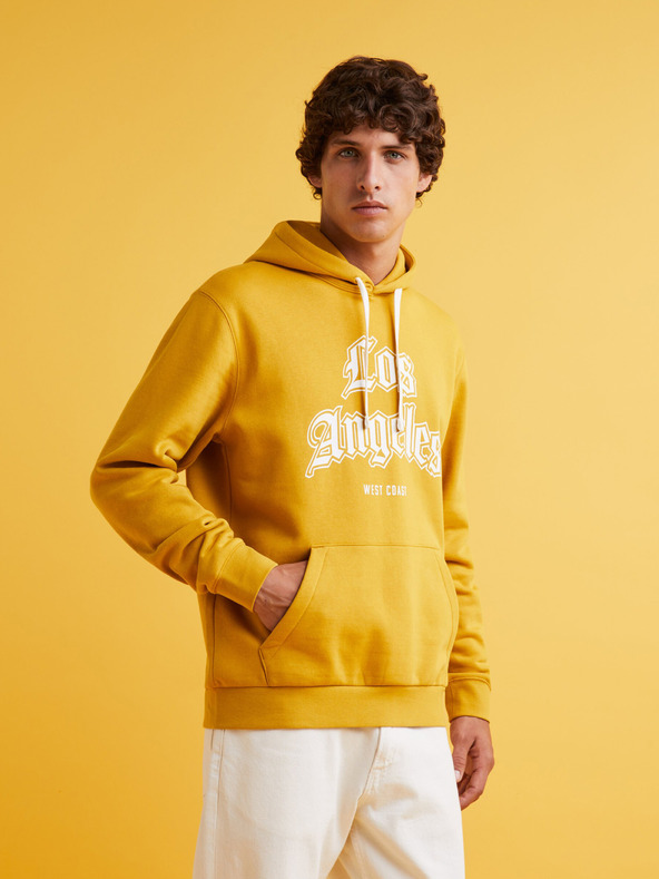 Celio Горчица Мъжко яке с качулка Celio Fecago