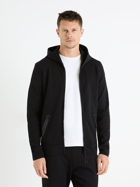Celio Черно мъжко яке с качулка Celio Fenewyoke