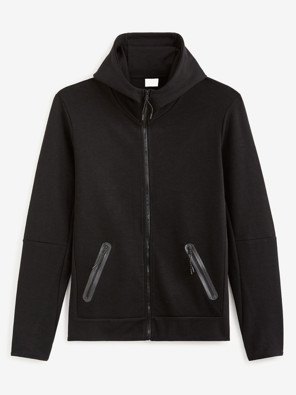 Celio Черно мъжко яке с качулка Celio Fenewyoke