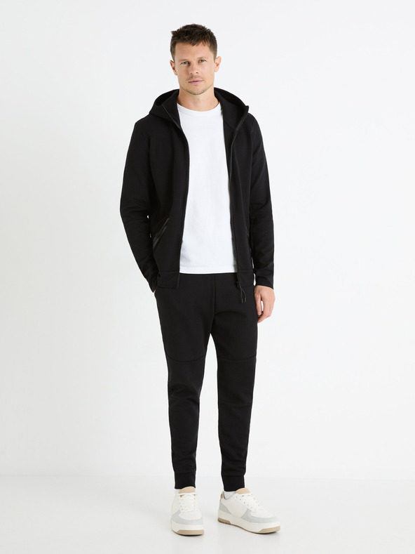 Celio Черно мъжко яке с качулка Celio Fenewyoke