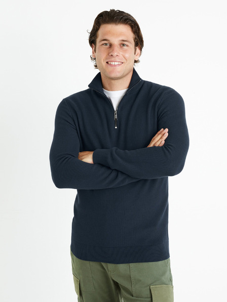 Celio Тъмносин мъжки пуловер Celio Celim