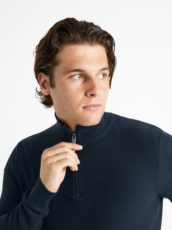 Celio Тъмносин мъжки пуловер Celio Celim