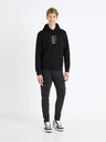 Celio Черен мъжки пуловер с качулка Celio Fejabowl