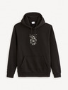 Celio Черен мъжки пуловер с качулка Celio Fejabowl