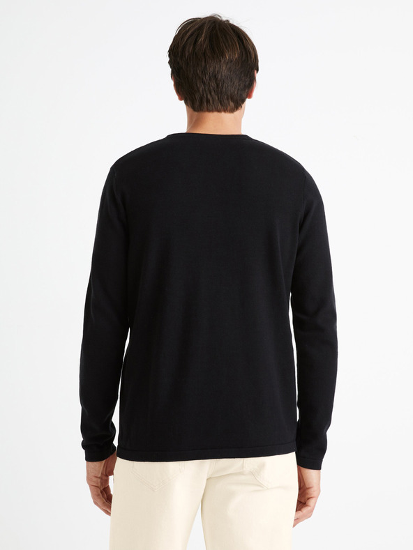 Celio Черен мъжки пуловер Celio Felano