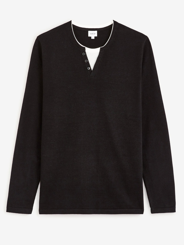 Celio Черен мъжки пуловер Celio Felano