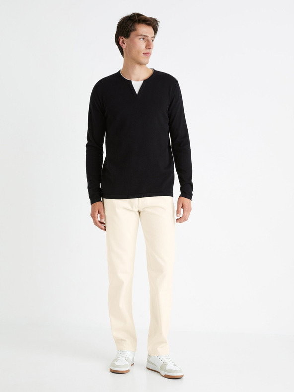 Celio Черен мъжки пуловер Celio Felano