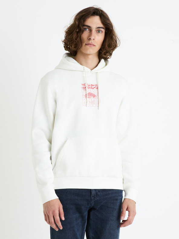 Celio Кремав мъжки суитшърт с качулка Celio Fejabowl