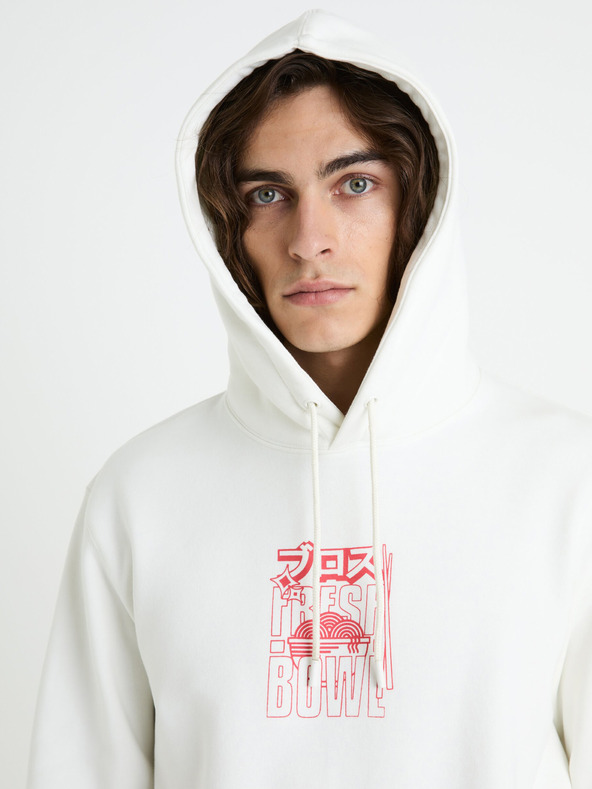 Celio Кремав мъжки суитшърт с качулка Celio Fejabowl