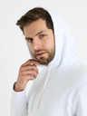 Celio Бял мъжки суитшърт с качулка Celio Fesix