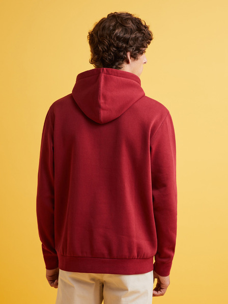 Celio Червен мъжки суитшърт s качулка Celio Fecago