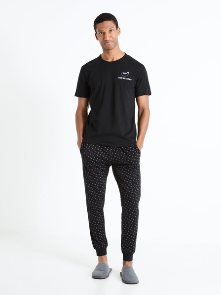 Celio Черна мъжка пижама на шарки Celio Fipyauber