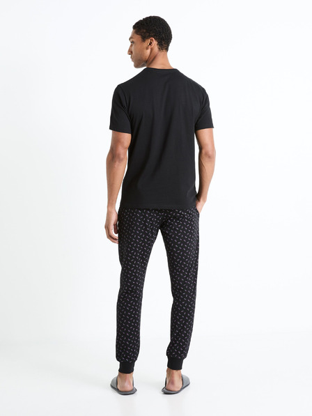 Celio Черна мъжка пижама на шарки Celio Fipyauber