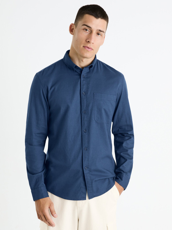 Celio Тъмносиня мъжка риза Celio Farobone2