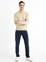 Celio Бежов мъжки основен пуловер Celio Decotonv