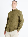 Celio Мъжка риза в цвят каки Celio Farobone2