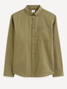 Celio Мъжка риза в цвят каки Celio Farobone2