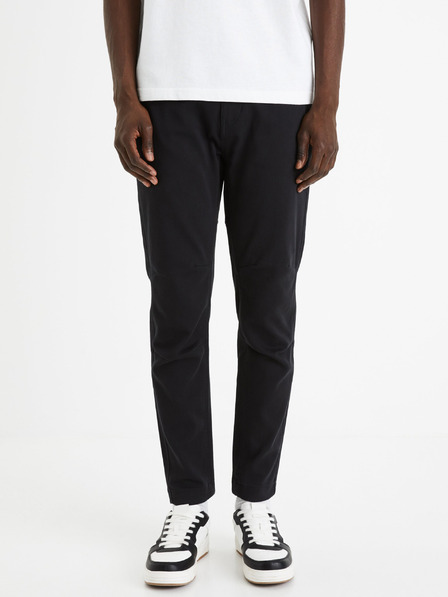 Celio Черни мъжки панталони с изрязани крачоли Celio Fodamso