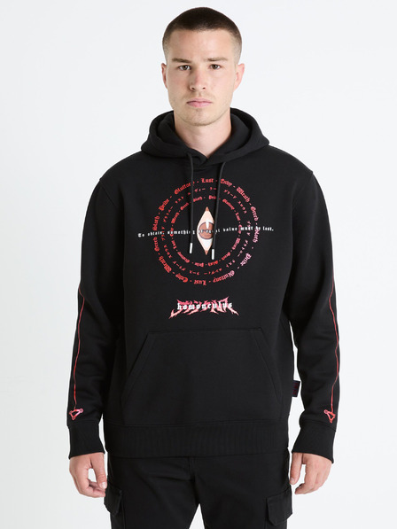 Celio Черна мъжка блуза с качулка Celio Fullmetal Alchemist