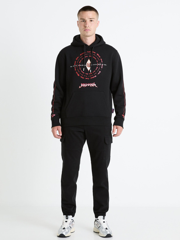 Celio Черна мъжка блуза с качулка Celio Fullmetal Alchemist