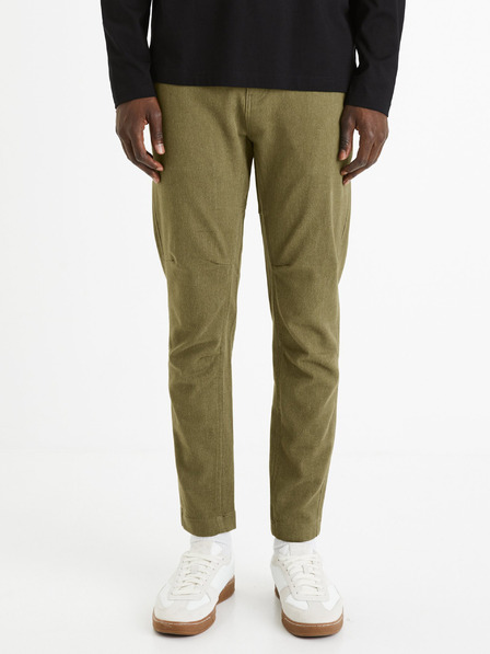 Celio Мъжки панталони с къс ръкав Celio Fodamso в цвят каки