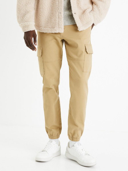 Celio Бежов мъжки товарен панталон Celio Dolyte