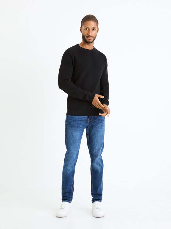 Celio Черен мъжки основен пуловер Celio Femoon