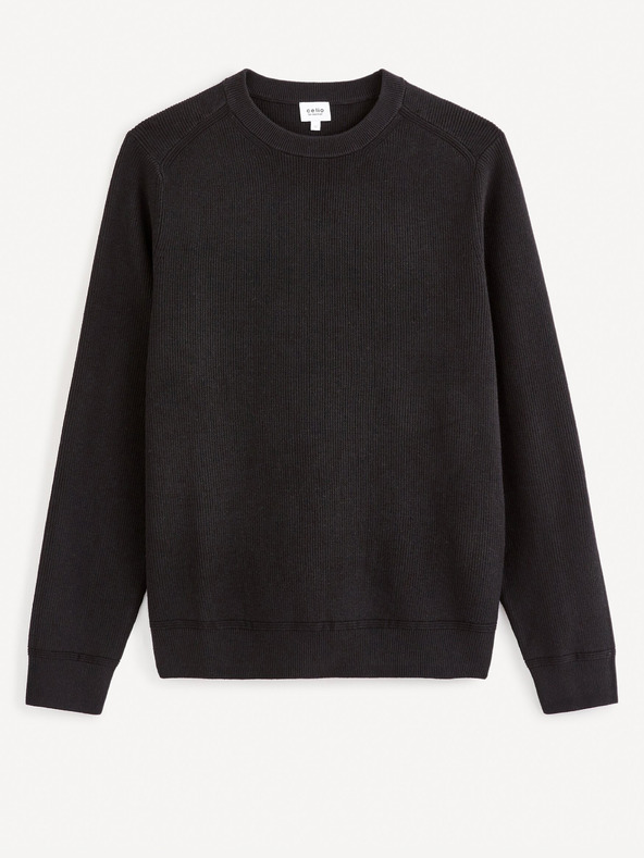 Celio Черен мъжки основен пуловер Celio Femoon