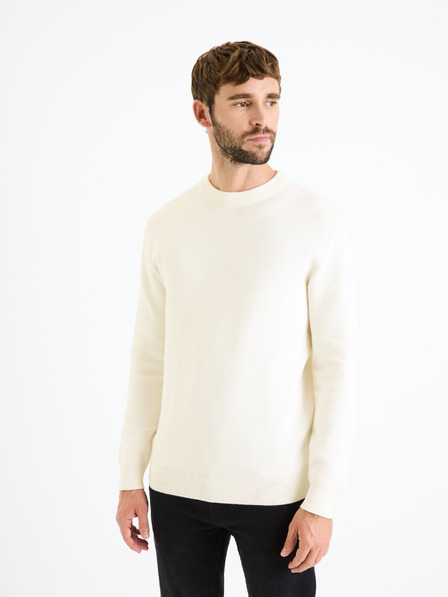 Celio Кремав мъжки основен пуловер Celio Beclo