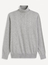 Celio Сив мъжки основен пуловер с ролка Celio Feroll
