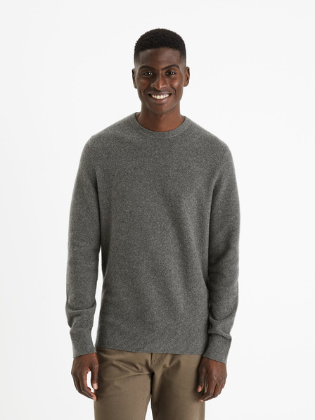 Celio Сив мъжки основен пуловер Celio Felinode