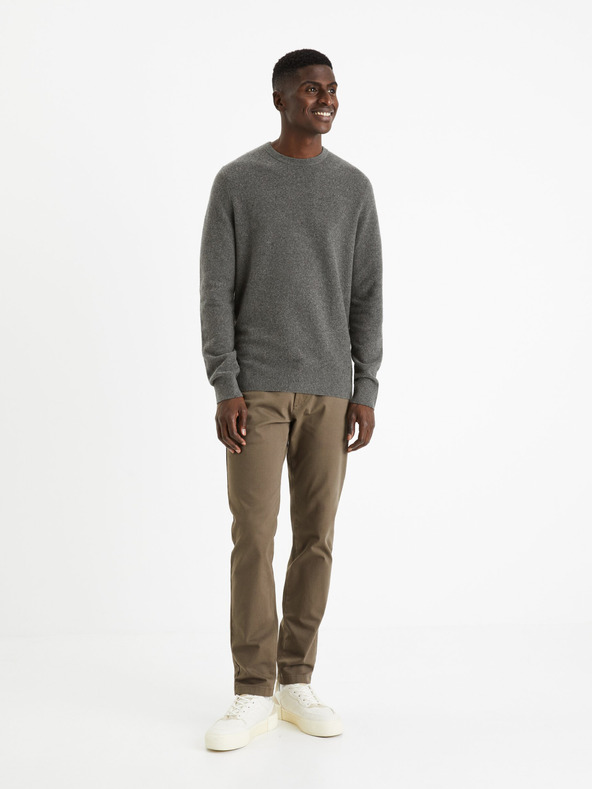 Celio Сив мъжки основен пуловер Celio Felinode