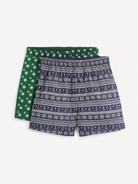 Celio Комплект от два цветни мъжки коледни панталона в подаръчен пакет Celio